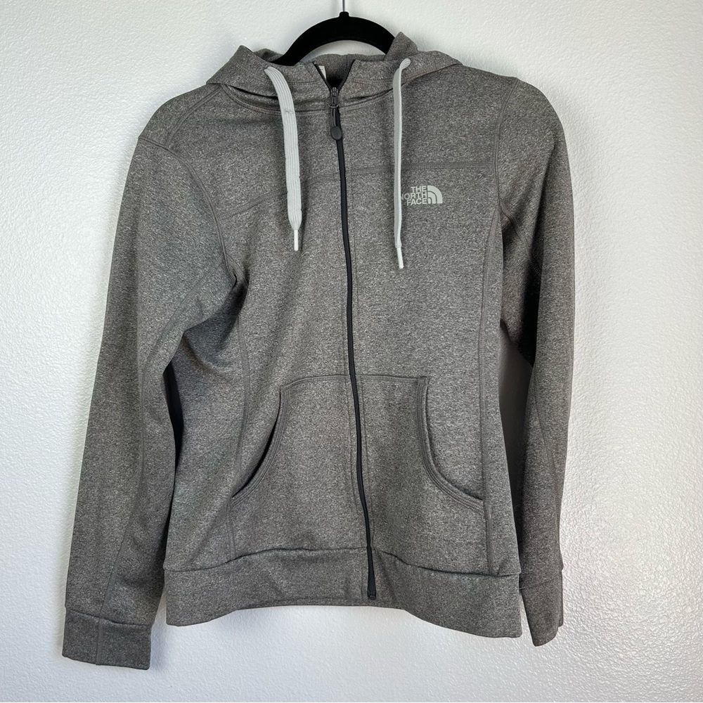 The North Face Gray Hooded Zip Up Jacket Size XS